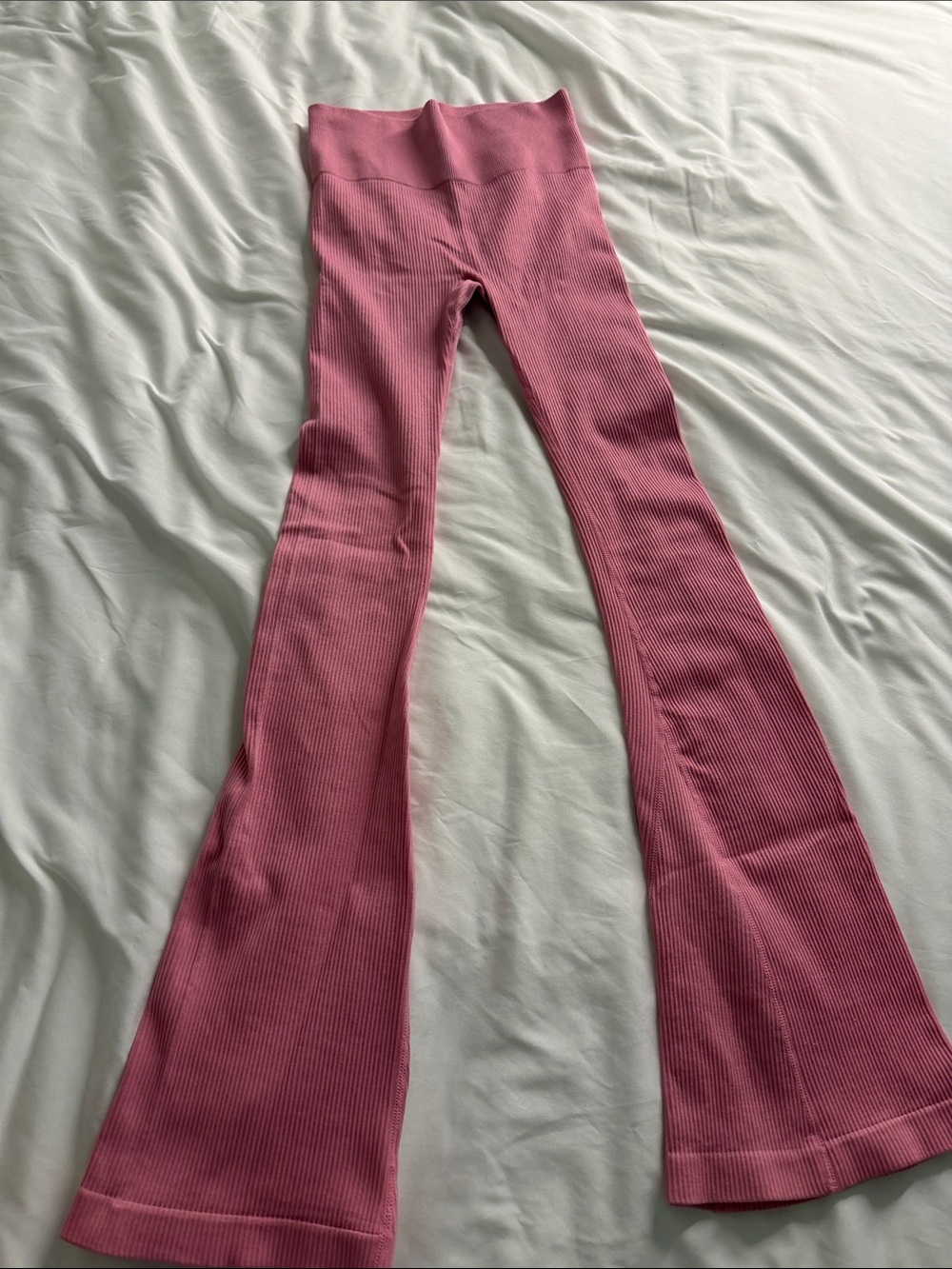Fashion Nova Girls' Rose Ribbed Flare Leggings